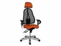 Topstar Bürostuhl Sitness 45, ST99U L54X Stoff orange, Gestell chrom