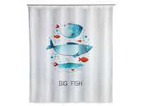 WENKO Duschvorhang Big Fish Motiv 180,0 x 200,0 cm