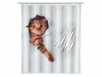 WENKO Duschvorhang Cute Cat Motiv 180,0 x 200,0 cm