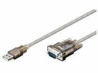 goobay USB 2.0 A/D-SUB Kabel 1,5 m hellgrau