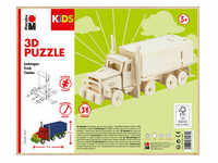 Marabu KiDS Lastwagen 3D-Puzzle, 38 (bemalbar) Teile