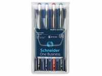 Schneider One Business Tintenroller 0,6 mm, Schreibfarbe: farbsortiert, 4 St....