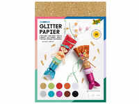 folia Tonpapier Glitterpapier farbsortiert 170 g/qm 1 Pack 880409
