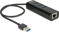 Delock 62653, DeLOCK USB-Hub 3-fach schwarz