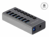 DeLOCK USB-Hub 7-fach grau 63669