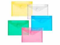 10 FolderSys Dokumententaschen DIN A6 farbsortiert glatt 0,20 mm