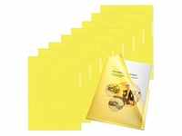 100 bene Sichthüllen DIN A4 gelb glatt 0,15 mm