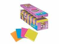 21 + 3 GRATIS: Post-it® Super Sticky Notes Haftnotizen Standard farbsortiert 21