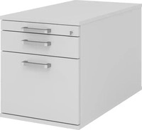 HAMMERBACHER Solid TC20 Rollcontainer lichtgrau 3 Ausz&uuml;ge 42,8 x 80,0 x 51,2 cm