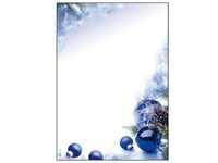SIGEL Weihnachtsbriefpapier Blue Harmony Motiv DIN A4 90 g/qm 100 Blatt DP034