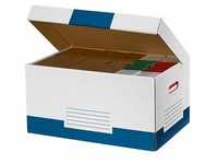 10 Cartonia Archivcontainer weiß/blau 54,8 x 36,4 x 26,8 cm