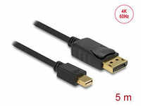 DeLOCK Mini-DisplayPort/DisplayPort Kabel 4K 60 Hz 5,0 m schwarz