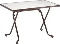 barths Gartentisch Madrid braun, wei&szlig; rechteckig 110,0 x 70,0 x 73,0 cm