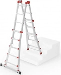 Hailo Gelenkleiter M80 silber 4x 5 Sprossen, H: 141,0 cm