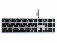 SATECHI SLIM W3 Tastatur kabelgebunden grau, silber ST-UCSW3M-DE