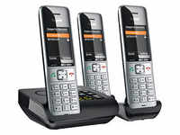 Gigaset COMFORT 500A trio Schnurloses Telefon-Set mit Anrufbeantworter schwarz-silber