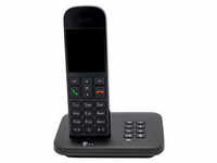 Telekom Sinus A12 Schnurloses Telefon mit Anrufbeantworter schwarz 40823660