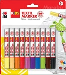 Marabu KiDS Textilmarker farbsortiert 3,0 mm, 10 St.