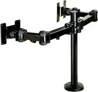 Neomounts Monitor-Halterung FPMA-D960DG schwarz f&uuml;r 2 Monitore, Tischbohrung