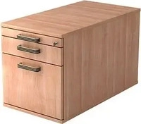 HAMMERBACHER Haziender Rollcontainer nussbaum 3 Ausz&uuml;ge 42,8 x 80,0 x 51,2 cm