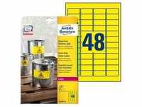 L6103-20 Folienetiketten - 45,7 x 21,2 mm, gelb, 960 Etiketten, permanent, wetterfest