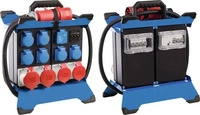 as-Schwabe Stecky Duo 3 Mobiler Starkstromverteiler 2,1 m schwarz/blau