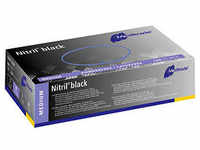 Meditrade® unisex Einmalhandschuhe Nitril® black schwarz Größe M 100 St.