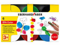 6 EBERHARD FABER EFA Color Fingerfarben farbsortiert 6x 40,0 ml