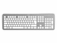 hama KW-700 Tastatur kabellos silber, weiß 00182610