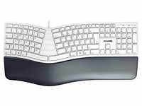 CHERRY KC 4500 ERGO Tastatur kabelgebunden weiß-grau JK-4500DE-0