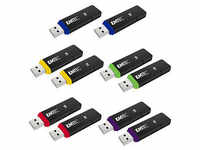 10 EMTEC USB-Sticks Flash Drives rot, gelb, blau, grün, lila 16 GB ECMMD16GK1