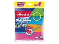 vileda Colors MULTI PACK Mikrofasertücher Mikrofaser 60 °C waschbar, 4 St.