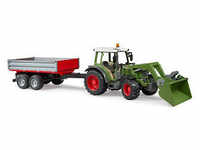 bruder Fendt Vario 211 Traktor mit Frontlader und Bordwandanhänger 02182