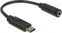 Delock 65842, DeLOCK 65842 USB C/3,5 mm Klinke Headset-Adapter schwarz