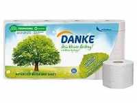 DANKE Toilettenpapier 3-lagig Recyclingpapier, 8 Rollen