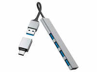 hama USB-Hub Ultra Slim 4-fach grau 00200141
