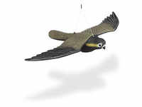 relaxdays Vogelschreck Falke lebensgroß schwarz 58,0 x 35,0 x 8,0 cm