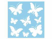 Rayher Dekor-Schablone Schmetterlinge grau
