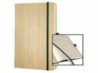 SIGEL Notizbuch Bambus ca. DIN A5 punktraster, beige Hardcover 194 Seiten