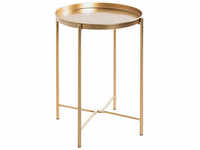 HAKU Möbel Beistelltisch Metall gold 39,0 x 39,0 x 50,0 cm