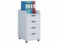 VCM my office Konal Maxi Rollcontainer weiß 4 Auszüge 40,0 x 50,0 x 74,0 cm