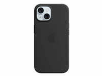 Apple Silikon Case mit MagSafe Handy-Cover für Apple iPhone 15 schwarz