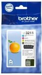 4er Original Multipack Set f&uuml;r Brother LC-3211VALDR DCP-J 770 Series Druckerpatronen