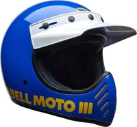 Bell 36658-002-S, Bell Moto-3 Classic Gloss Ece [Blu] Gr&ouml;&szlig;e: S