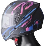gms ZG12501-M24-L, GMS Integralhelm Hexago Graphic matt-blau-violett L