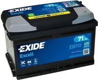 Exide EB712, Exide Starterbatterie 12V 71Ah 670A (En)
