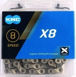 KMC BX08NG114, KMC Kmc Kette X8 Silber/Grau 1/2 X 3/32 114Gl