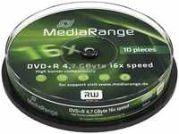 MediaRange DVD+R - 4.7GB/120Min, 16-fach/Spindel, Packung mit 10 Stück