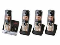 Panasonic Telefon KX-TG6724GB schnurlos titan/schwarz