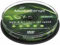 MediaRange DVD-R - 4.7GB/120Min, 16-fach/Spindel, Packung mit 10 Stück